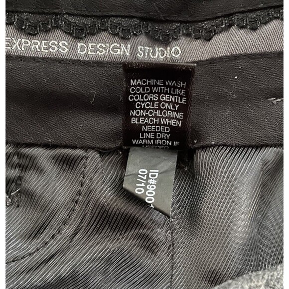 EXPRESS Design Studio Mid Rise Gray Flare Dress Pants Women’s Size 10 - Picture 7 of 12